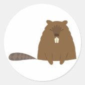 Cute Beaver Stickers (Voorkant)