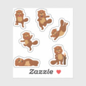 Cute Beaver Stickers (Vel)