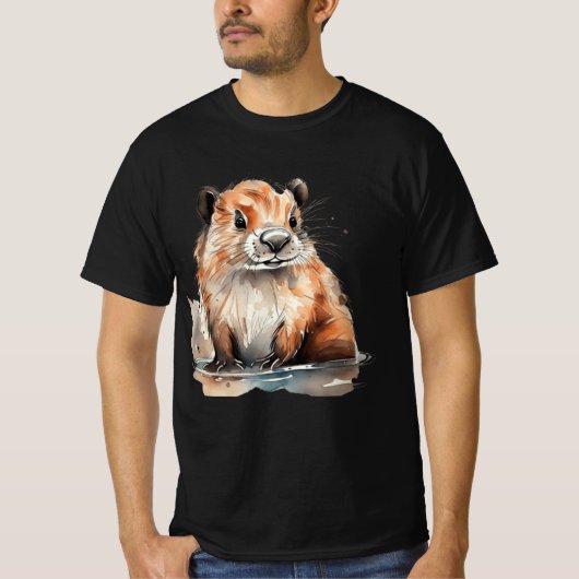 Cute Beaver T-shirt (Voorkant)