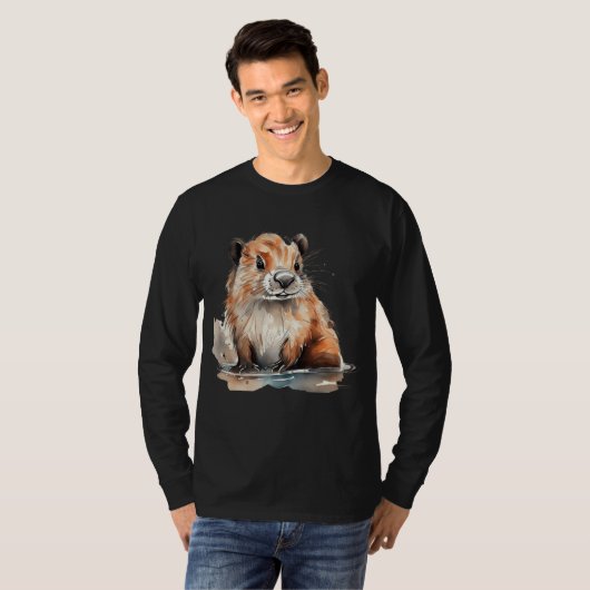 Cute Beaver T-shirt (Voorkant volledig)