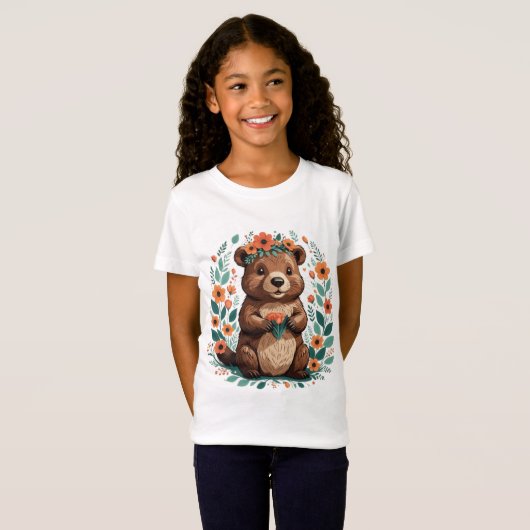 Cute beaver t-shirt (Voorkant volledig)