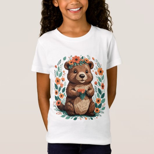 Cute beaver t-shirt (Voorkant)