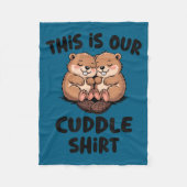 Cute Beaver This Is Our Cuddle Fleece Deken (Voorkant)