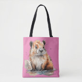 Cute Beaver Tote Bag (Voorkant)