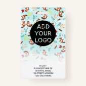 Cute beavers logo code kinderfotograaf badge (Achterkant)