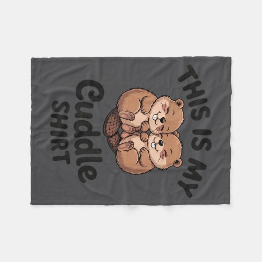 Cute Beavers This Is My Cuddle  Fleece Deken (Voorkant (Horizontaal))