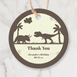Cute Bedankt Dinosaur Silhouettes Birthday Bedankjes Labels