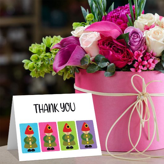 Cute Bedankt Gnome Kaart