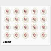 Cute Bedankt Klassieke Ronde Sticker (Vel)