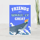Cute Bedankt voor vriendschap Whale en Turtle Kaart (Voorkant)