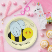 Cute Bee Add Text | Geel Papieren Bordje (Feest)