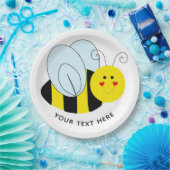 Cute Bee Add Text Papieren Bordje (Feest)
