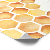 Cute Bee and Sunflower Baby shower Poster (Hoek)