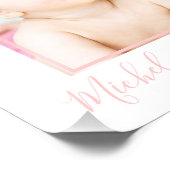 Cute bee Baby Girl - Eerste jaar Foto Wall Decor Afdruk (Hoek)