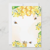 Cute bee Baby shower yellow florals mam to bee Kaart (Achterkant)