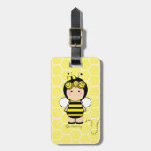 Cute Bee Bagagelabel (Voorkant verticaal)