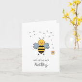 Cute bee Birthday Kaart - Cute, Fun, Kawaii Kaart (Gele Bloem)