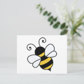 Cute bee briefkaart (Staand voorkant)