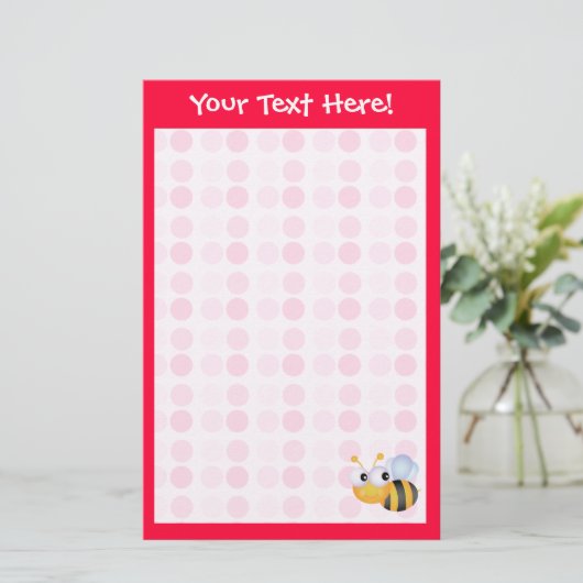 Cute Bee Briefpapier (Staand voorkant)
