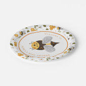 Cute bee Bumblebee Baby shower Papieren Bordje (Gekanteld)