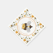 Cute bee Bumblebee Baby shower Servet (Hoek)