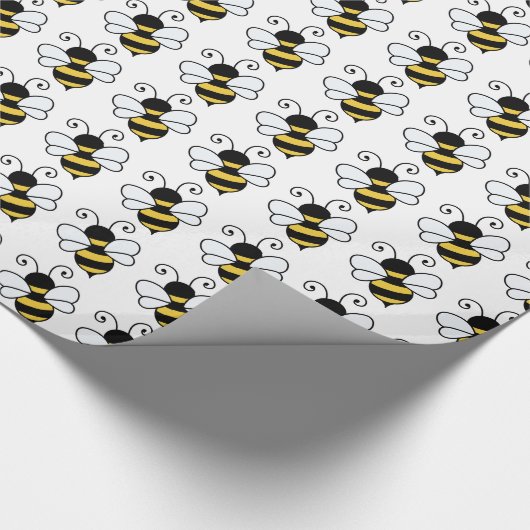 Cute bee cadeaupapier (Hoek)