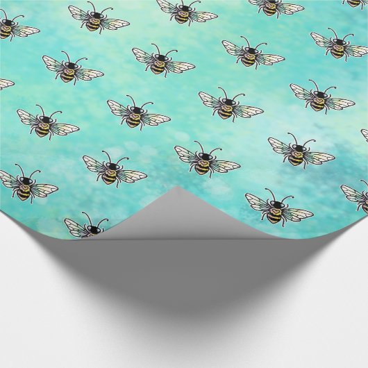 Cute Bee Cadeaupapier (Hoek)