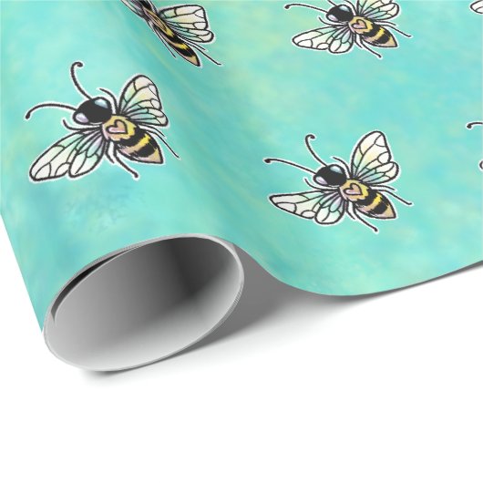 Cute Bee Cadeaupapier (Rol Hoek)