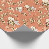 Cute Bee Cadeaupapier (Hoek)
