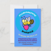 Cute bee cartoon kaart (Voorkant)