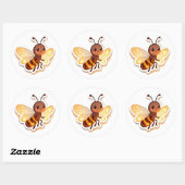 Cute Bee Cartoon Sticker (Vel)