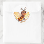 Cute Bee Cartoon Sticker (Tas)