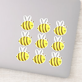 Cute bee cartoon style multi pack sticker