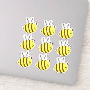Cute bee cartoon style multi pack sticker