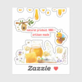 Cute Bee Clipart – 40 PNG Files for Crafts & Stick Sticker (Vel)