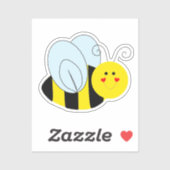 Cute bee Contour Cut Sticker (Vel)