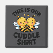Cute Bee Couple Cuddle Funny Romantic  Magneet (Voorkant)