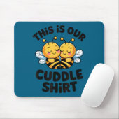 Cute Bee Couple Cuddle Funny Romantic  Muismat (Met muis)