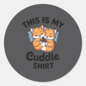 Cute Bee Couple Snuggle Cuddle  Ronde Sticker (Voorkant)