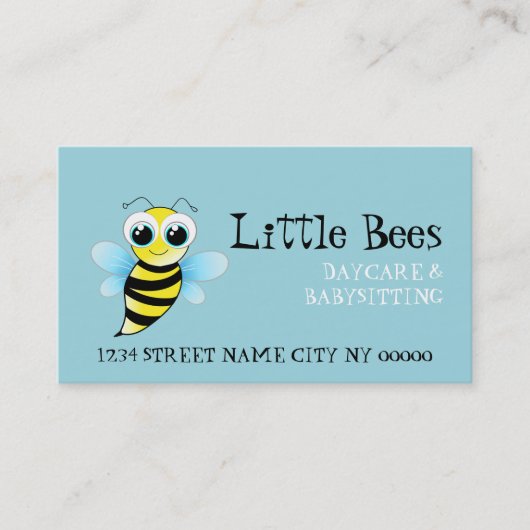 Cute Bee Daycare & Babysiteservice Visitekaartje (Voorkant)