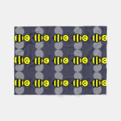 Cute Bee Fleece Blanket Deken (Voorkant (Horizontaal))