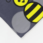Cute Bee Fleece Blanket Deken (Hoek)