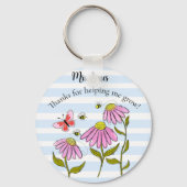 Cute Bee & Flower Teacher Sleutelhanger | “Lesgeve (Achterkant)