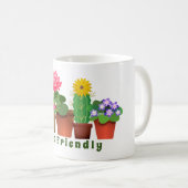 Cute Bee Friendly Cactus Flower Garden Koffiemok (Voorkant rechts)