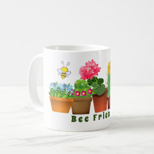 Cute Bee Friendly Cactus Flower Garden Koffiemok