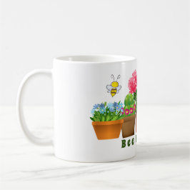 Cute Bee Friendly Cactus Flower Garden Koffiemok