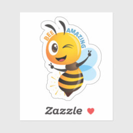 Cute Bee “Geweldig” Sticker | Positieve Motivatie 
