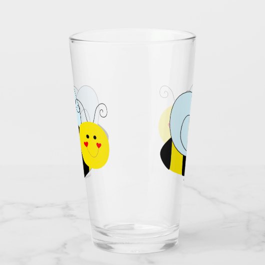 Cute Bee Glas (Links)
