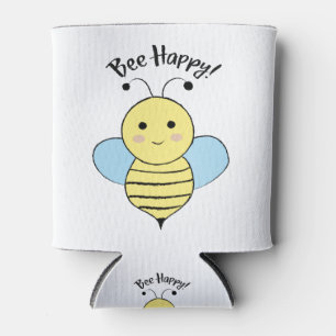Cute Bee Happy Blikjeskoeler