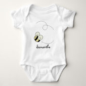 Cute bee Happy Bumble Bee Baby Creeper Romper (Voorkant)